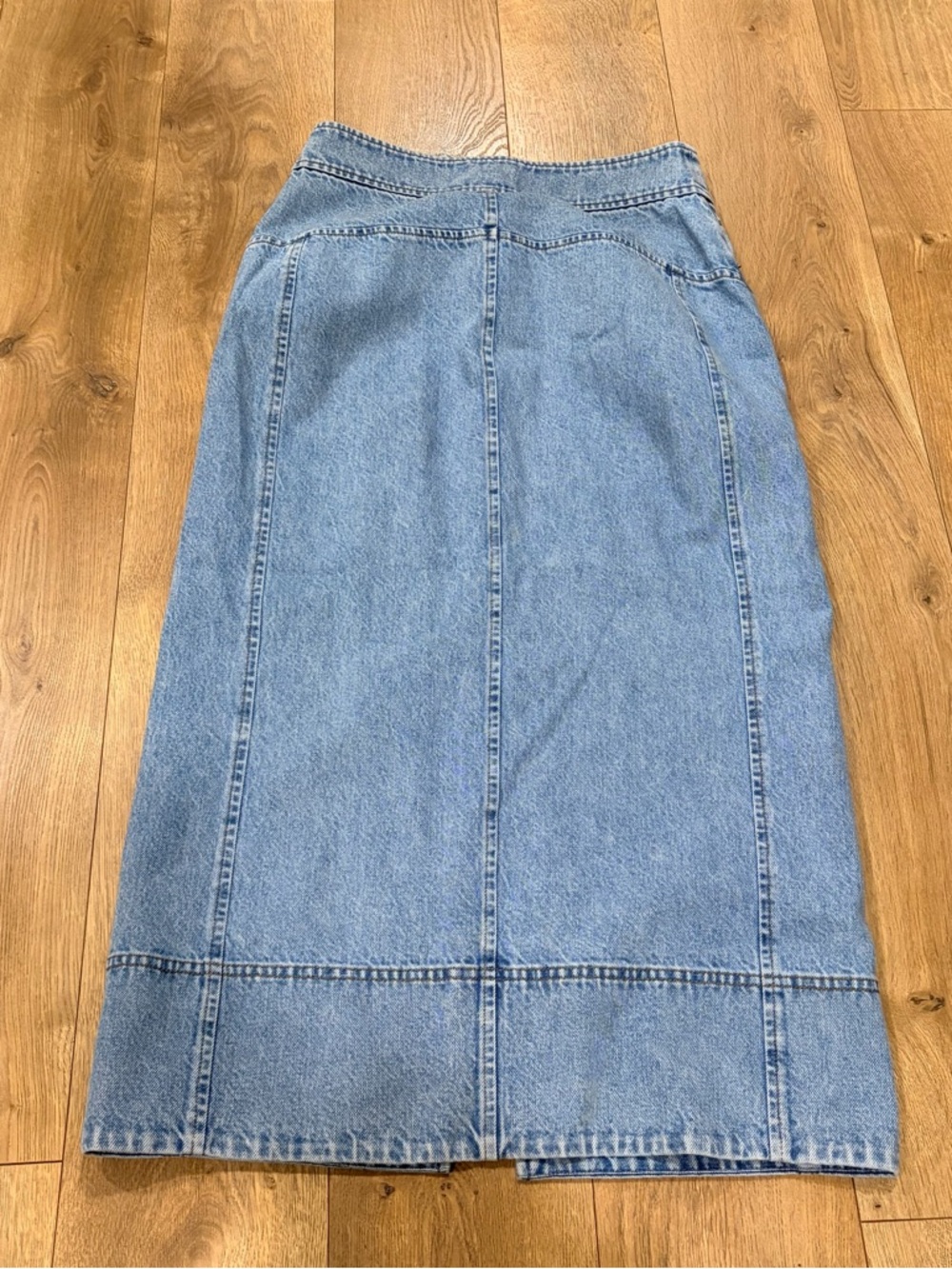 Tanya Taylor Cristina denim high waist mid length skirt - Size 2 - Picture 8 of 8